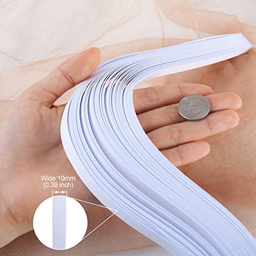 Craftdady Quilling-Papierstreifen, 530 x 10 mm, Weiß, für Bastelarbeiten, Handwerk, Quilling, Papier, Malerei, Wanddekoration, 120 Stück