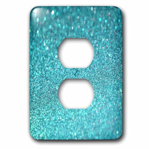 Tapas de enchufe 3D Rose Blue Diamond doble interruptor multicolor glamoroso 2