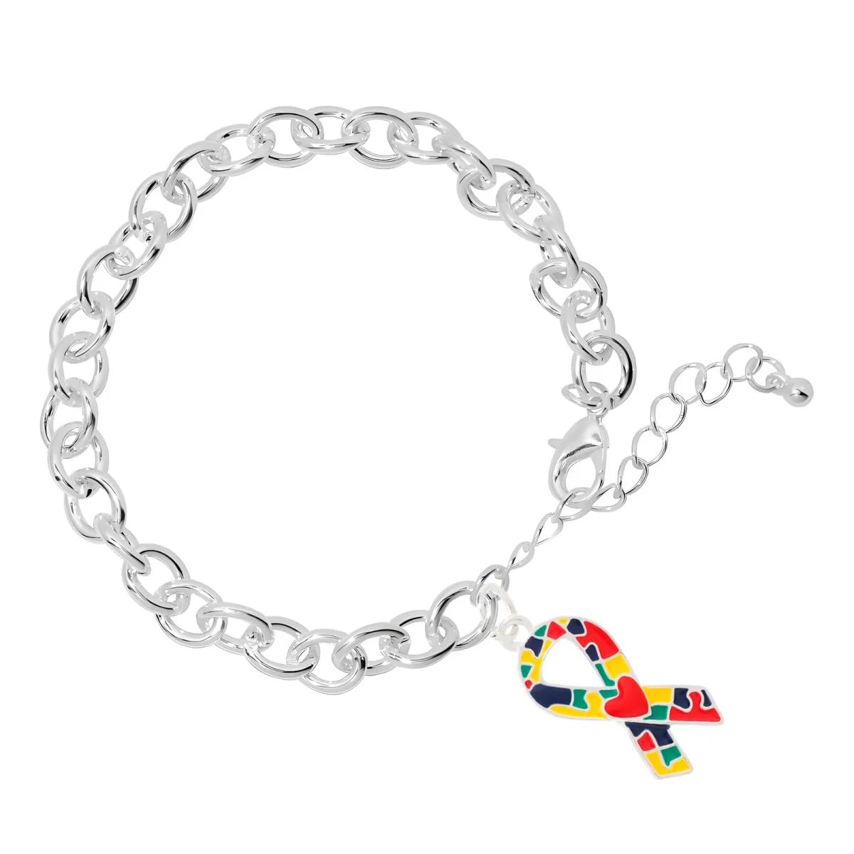 Autism awareness bracelets with sterling silver plated charm - perfect for awareness, gift-giving, fundraising &amp; more!