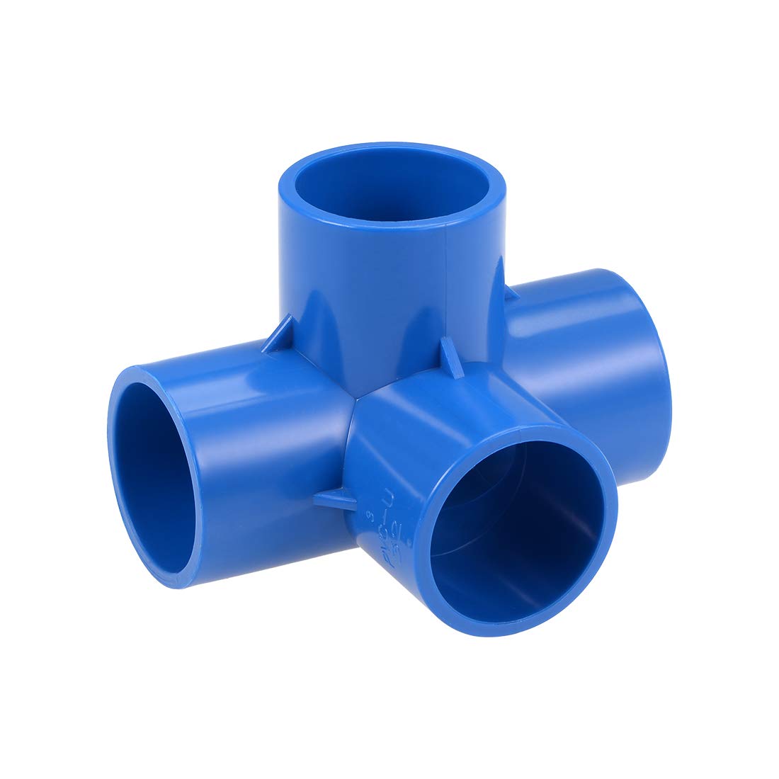 sourcing map Raccord 4 Voie Tuyau PVC coudé T pour Meuble irrigation Bleu 32mm 10Pcs