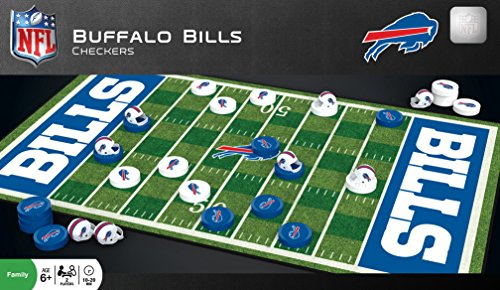 MasterPieces Family Game - NFL Buffalo Bills Checkers - Officially Licensed Board Game for Kids & Adults