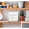 SRADMO Tech Support Office Wood Box Sign Desk Decor, Gifts for IT Guys, Desk Decorations, Wooden Box Sign Decoration, Shelf Table Decor