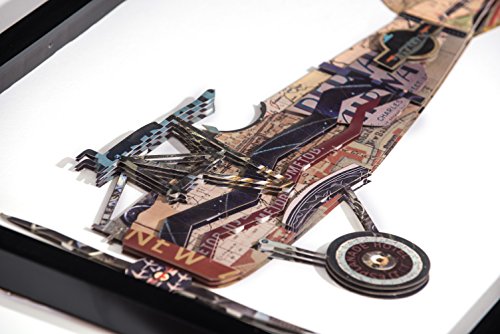 Edge Home Products Handmade & Framed Wwii Fighter Plane Collage, 27.5" X 18", White #TOP2