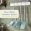 COOK WITH COLOR Silicone Cooking Utensils, Kitchen Utensil Set, Easy to Clean Silicone Kitchen Utensils, Cooking Utensils for Nonstick Cookware, Kitchen Gadgets Set, 10 Pieces, Teal #3