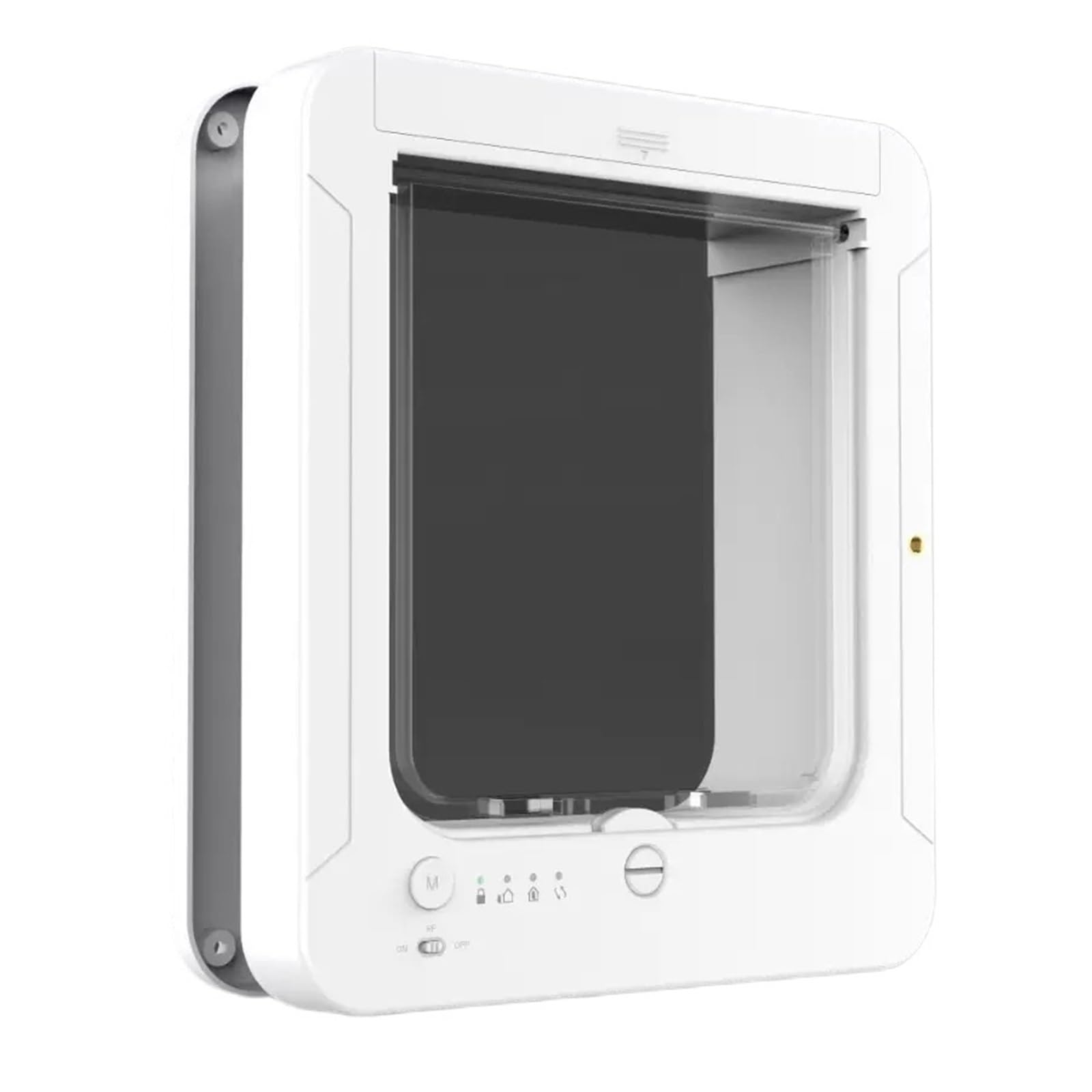 Cat Flap Electronic Induction Dog Cats Door Automatic Smart Pet Safe With Microchip Sensor Controllable Direction(White Color)