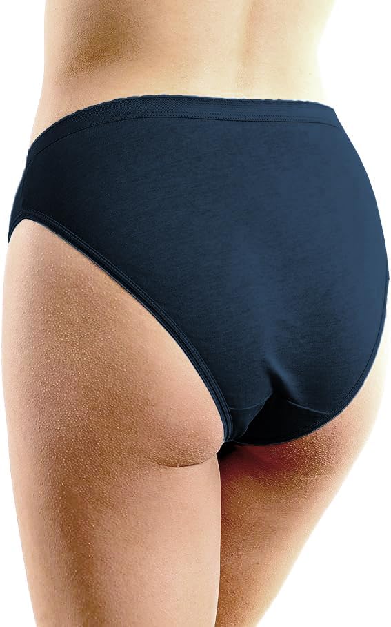 Sexy Basics Womens Hi-Cut Panty Bikini Briefs | 100% Cotton Underwear | Multi Packs & Colors - Image 2