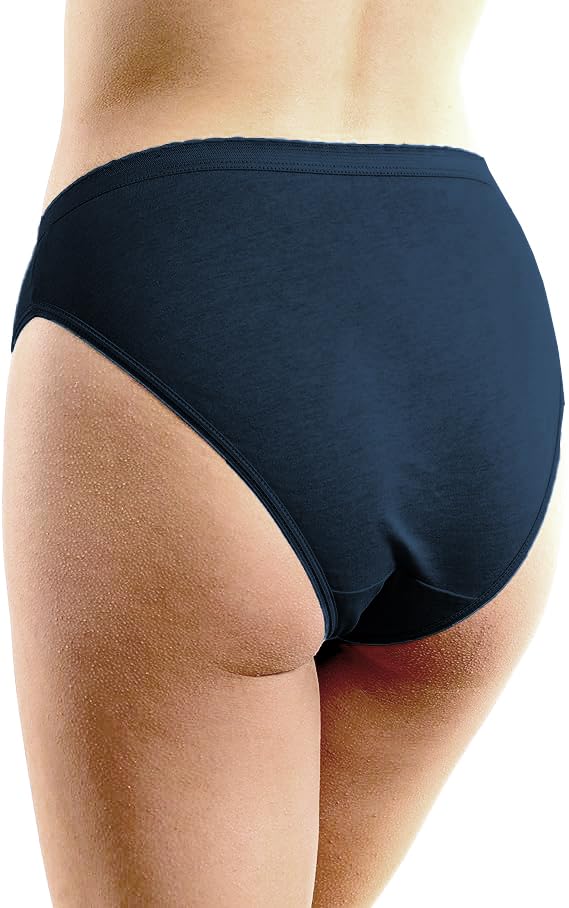 Sexy Basics Womens 12 Pack & 18 Pack Hi-Cut Panty Bikini Briefs | 100% Cotton Underwear4