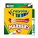 Crayola Broad Line Markers, Classic Colors 10 Each, 10 Count (Pack of 1)