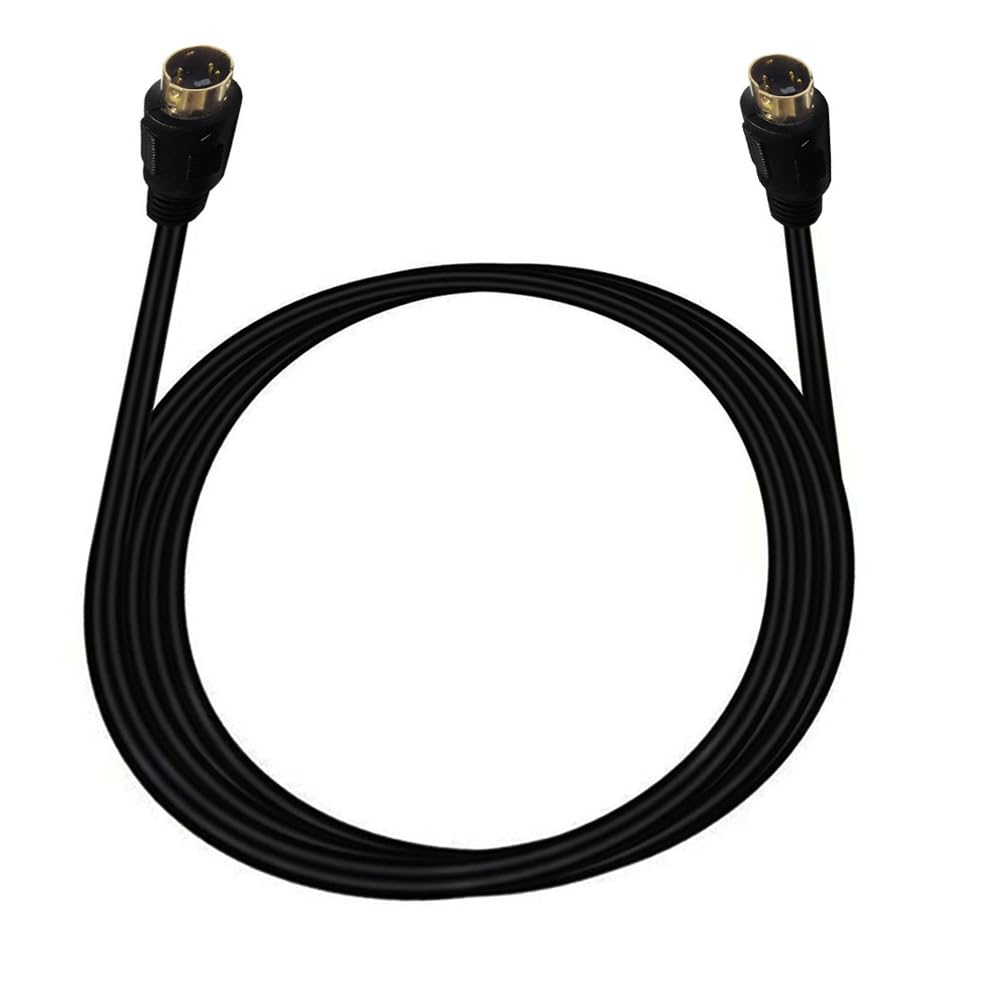 Halokny S-Video Cable Mini Din 4-Pin S Video Cable Male to Male Gold Plated Connector for Player Camcorders Laptops Transfer Video to TV or Monitor Connection Cable (1.8/6Feet)