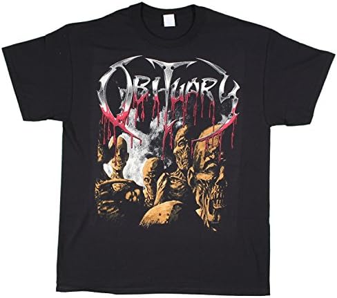 Obituary - Back From The Dead with back print t-shirt, Size: Medium, Color: Black