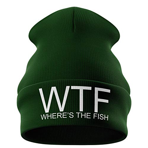 WTF Wheres The Fish Embroidered Beanie Hat WTF Wheres The Fish Embroidered Beanie Hat
