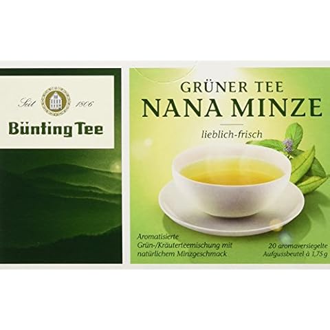 Bünting Tee Grüner Nana Minze 20 x 1.75 g Beutel Cover