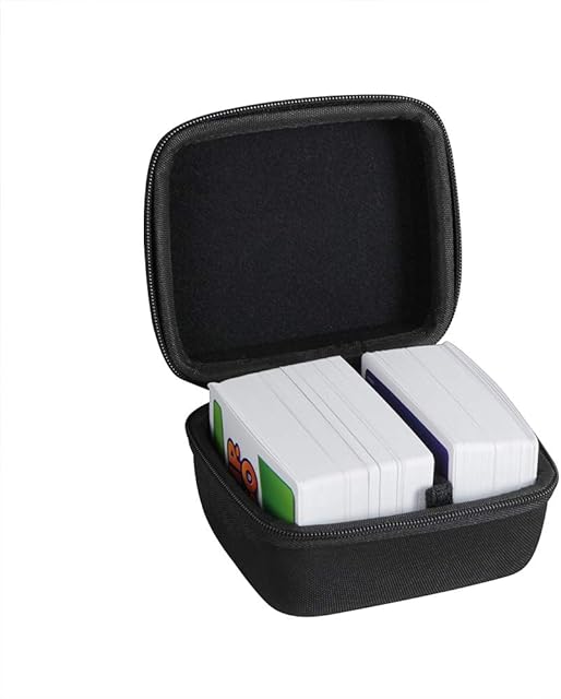 Hermitshell Hard Travel Case for Skip BO + UNO Card Game/ Skip BO + Phase 10 Card Game.Fits up to 300 Cards.Not Including Cards (Black)