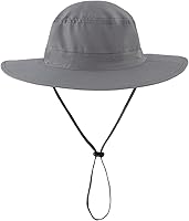Vista 18 de Home Prefer Sombrero para sol para el aire libre con protección UV, secado rápido, unisex con solapa para proteger el cuello Negro