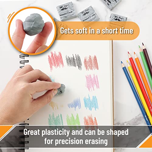 Image of Mr. Pen- Kneaded Erasers, 1.57 inch x 1.37 inch, 4 Pack, Gray