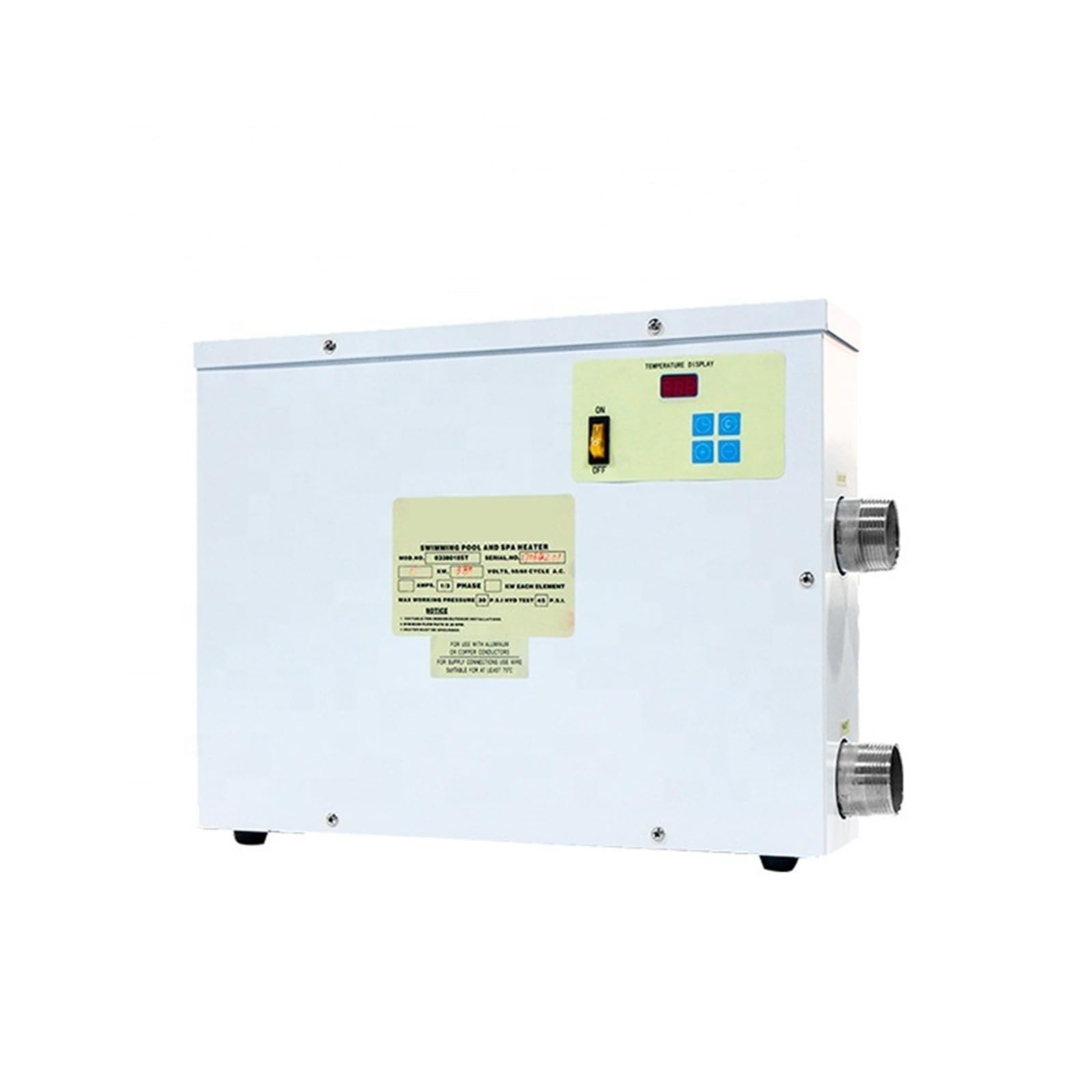 Pompe à Chaleur for Piscine et Spa 5,5 à 20 KW avec Interrupteur thermostatique, Chauffe-Eau électrique for piscines creusées et Hors Sol avec Une efficacité de Chauffage élevée(5.5KW)