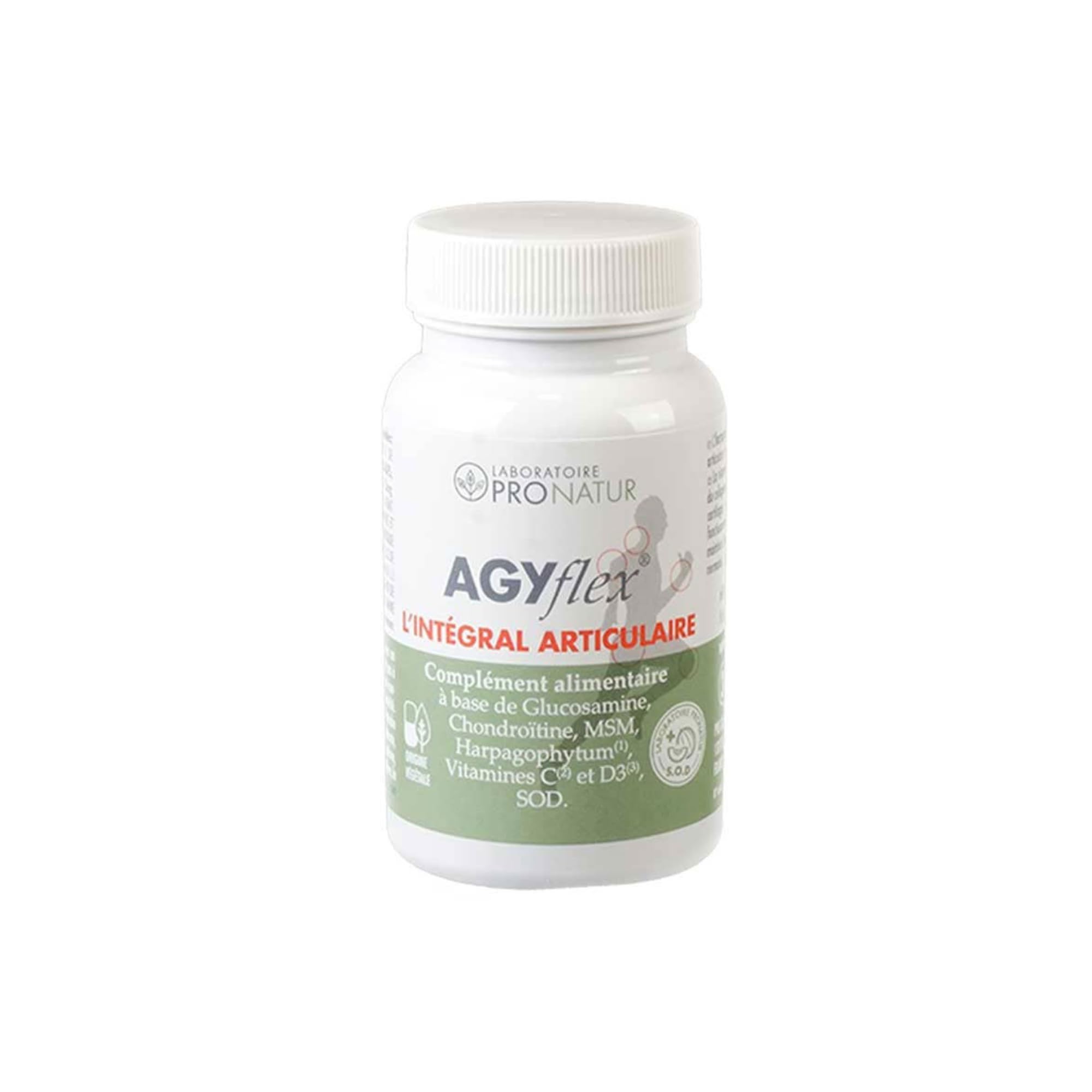 Lot de 2 AGYflex L’INTEGRAL ARTICULAIRE – Complément alimentaire articulations – Glucosamine, Chondroïtine, MSM, Harpagophytum, Acide hyaluronique, Vitamines C et D, SOD – Fabriqué en France