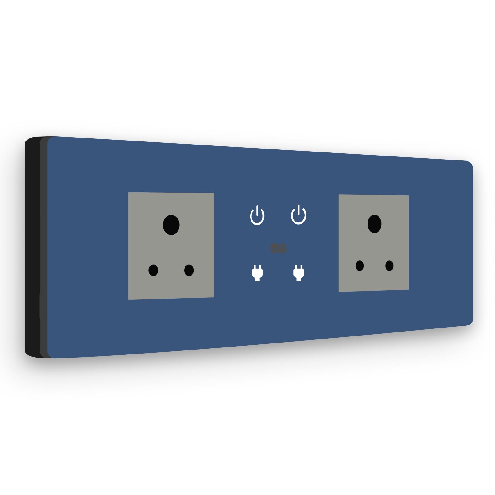 IOTICS Smart Wifi Switch Board: 2 x Switch & 2 Smart Plug Module. Touch Control, Remote, App Control. Voice Control with Alexa & Assistant. Smart Touch Switch Board For Home Automation (blue)-picture-20