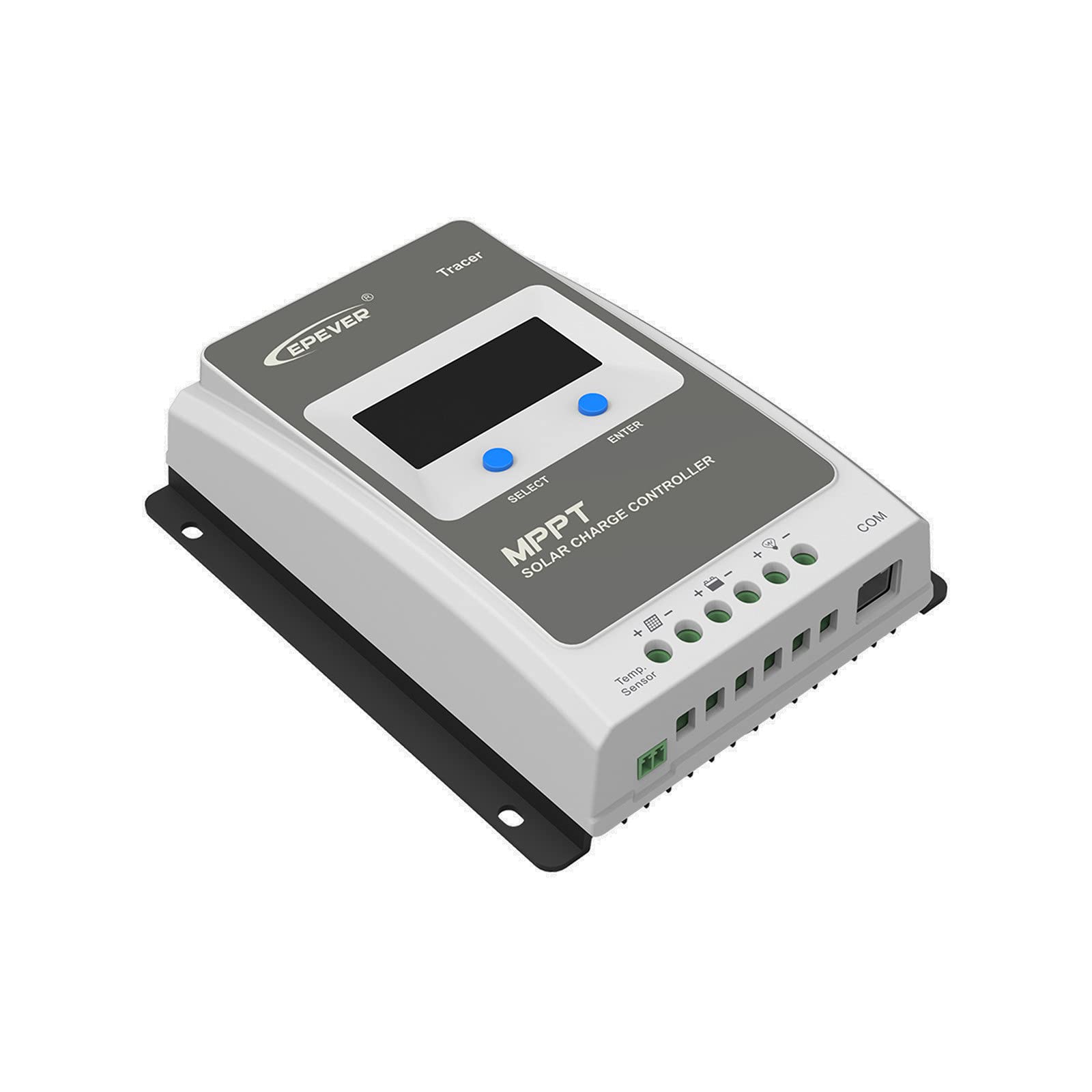 EPEVER Mppt Tracer 4210An 40A Auto Work 12V/24V Laderegler Charge Controller Lcd Display Commen Negative Erdung + Mt50 Mando A Distancia Con Pantalla Negro