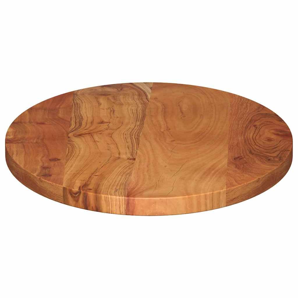 Owalny blat stołu 120 x 60 x 2,5 cm, lite drewno akacjowe, wytrzymały blat biurka do jadalni, biura i kuchni, trwały blat roboczy