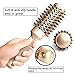 Round Brush for Blow Drying, Round Hair Brush, Nano Technology Thermal Ceramic Barrel Ionic Anti-Static Blowout Hairbrush with Boar Bristle, for Hair Styling, Curling Straightening, Volume & Shine