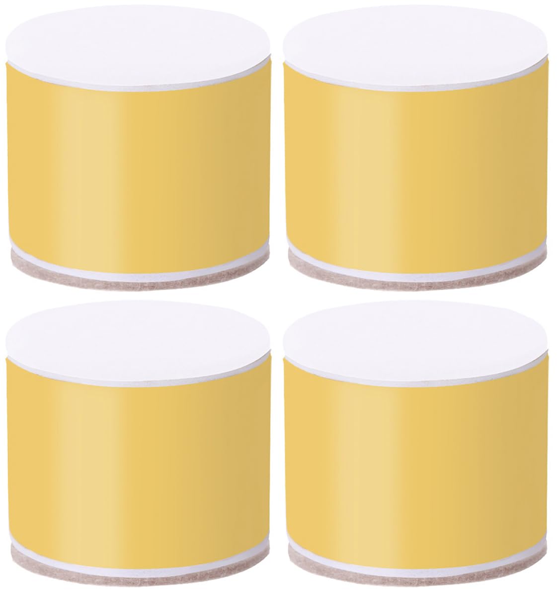 Pieds de meubles lot de 4 remplacement pied acier carbone jaune pour lit chaise table basse 5cm