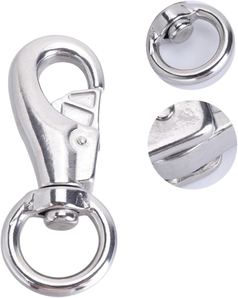 102mm Hanging Chair Swivel Hook, Metal Spring Snap for 300kg