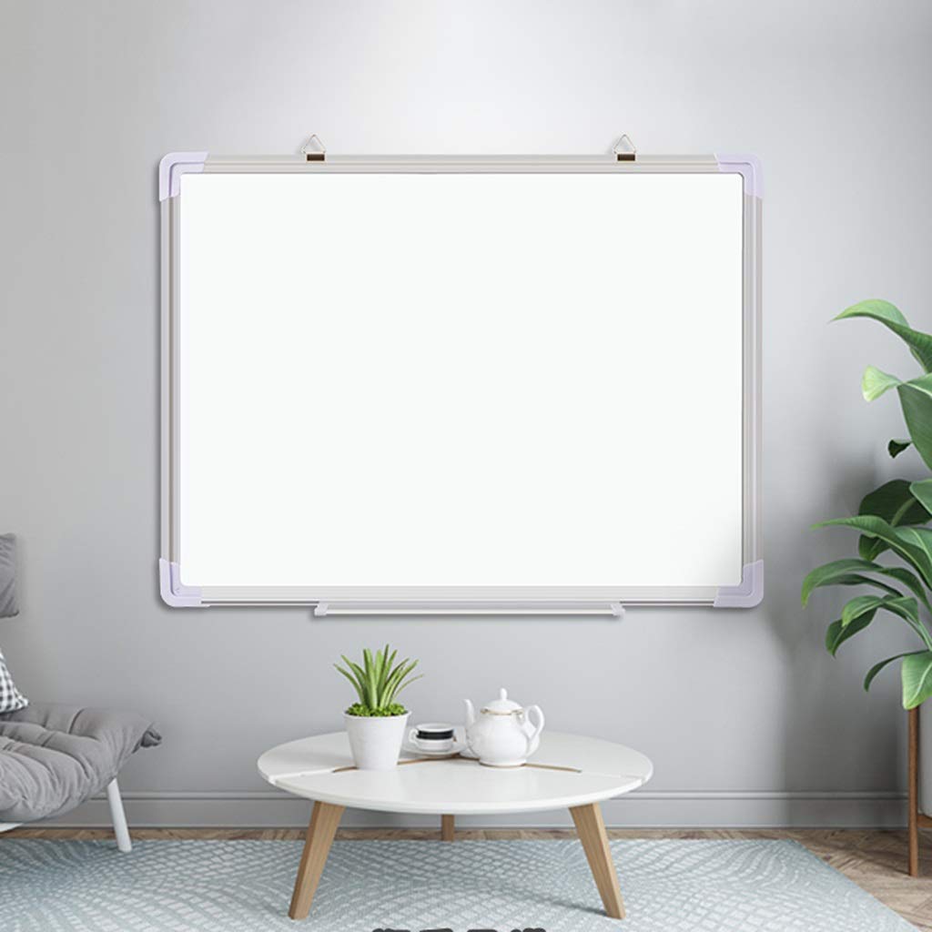 Magnetyczna tablica suchościeralna, 100 x 80 cm, jednostronna tablica do nauki w biurze i domu, aluminiowa rama z markerem, idealna na spotkania, prezentacje i edukację