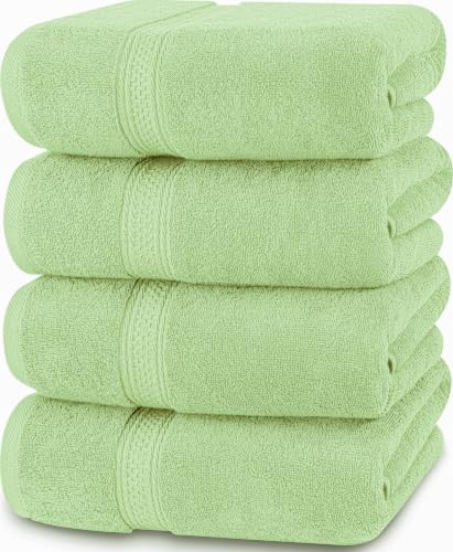 Utopia Towels 4 Pack Premium Bath Towel, 27x54 in 600 GSM Cotton Sage Green