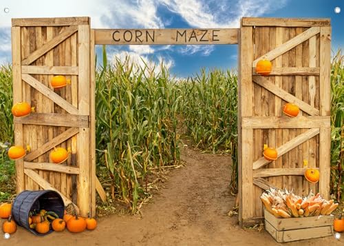 70.8''x47.2'' Cornfield Backdrop Corn Maze Backdrop Halloween Themed Decor Fall Harvest Party Supplies F280 image 5