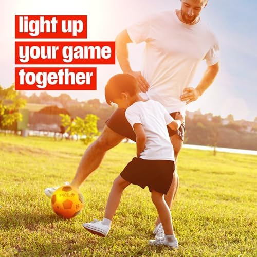 Halo Sport rechargeable light up soccer ball yellow glowing