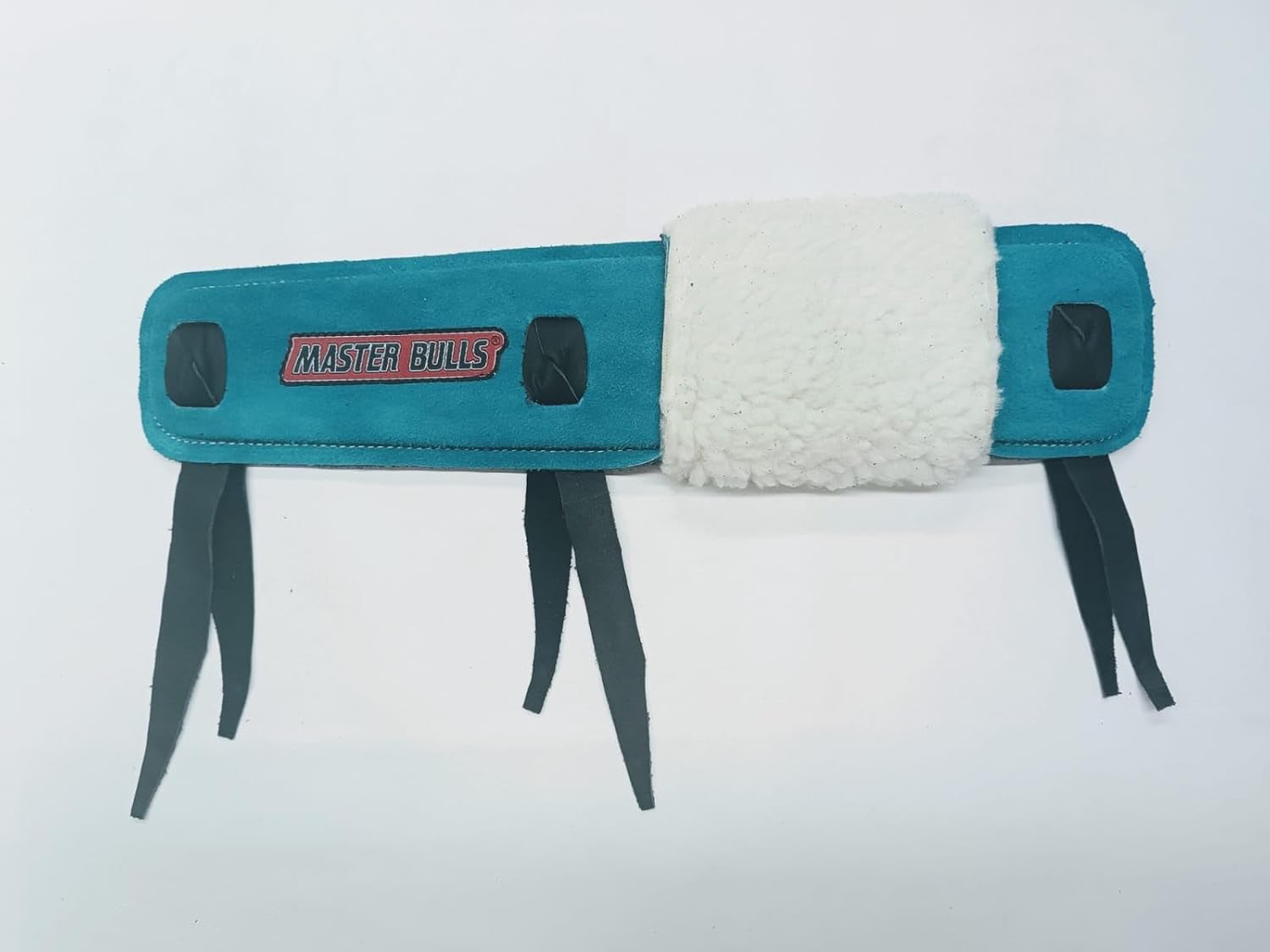 EPT Bull Ropes Bull Riding Rope Pad Master Bulls - Turquoise w Sheep Wool Leather Pad 15" x 4"