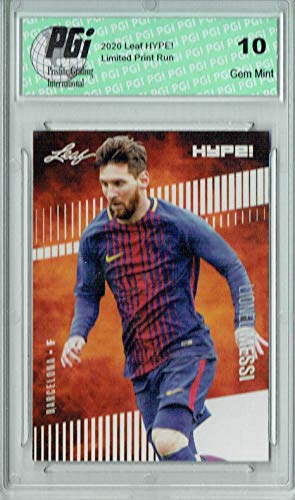 Lionel Messi 2020 Leaf Hype! #46 Only 5000 Made Barcelona Card Pgi 10 #TOP17