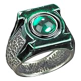 The Noble Collection Pierścień i wyświetlacz DC Green Lantern - Obsada Metalowy Pierścień z 4 cali (10cm) Etui na wyświetlacz - Oficjalnie licencjonowany zestaw filmowy Rekwizyty filmowe Prezenty
