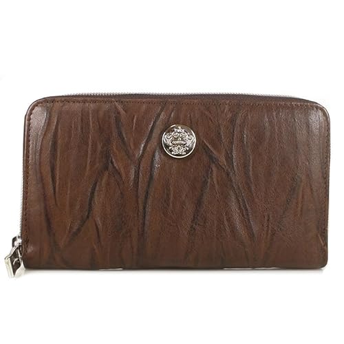 [オロビアンコ] 別注モデル ラウンドファスナー長財布 シボ加工 本革 レザー メンズ [イタリア製] レザー財布 ブランド シンプル プレゼント ギフト [並行輸入品] INTRA MOUCH (ブラウン(MARRONE))