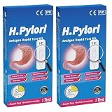 2 Stück Helicobacter Pylori Test Mit 99% Genauigkeit, Helicobacter Pylori Schnelltest Einfacher Antigen Stuhltest, Ergebnis in 15 Minuten, Für Magenbeschwerden Sodbrennen, Gastritis