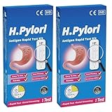 2 Stück Helicobacter Pylori Test Mit 99% Genauigkeit, Helicobacter Pylori Schnelltest Einfacher Antigen Stuhltest, Ergebnis in 15 Minuten, Für Magenbeschwerden Sodbrennen, Gastritis