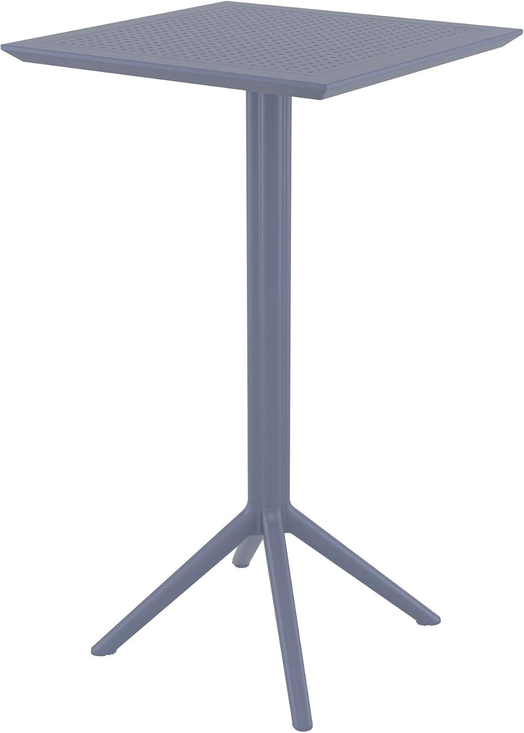 CC Home Furnishings 3-Piece Gray Stackable Outdoor Patio Bar Set 42.5"