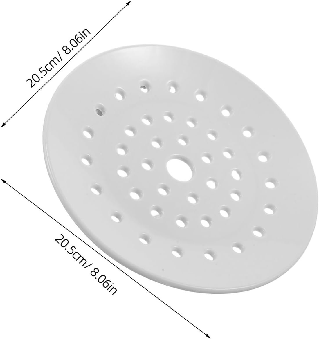 2pcs Ceramic Steaming Plate, Porcelain Dumpling Steamer Tray with Air Holes for Fish Buns And Kitchen Cooking, 20. 5cm/8" Microwavable Cookware Supplies