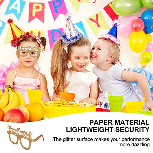 KESYOO 9Pcs 2021 óculos de Sol de Ano Novo óculos de Papel de Ano Novo óculos de Decoração Extravaga