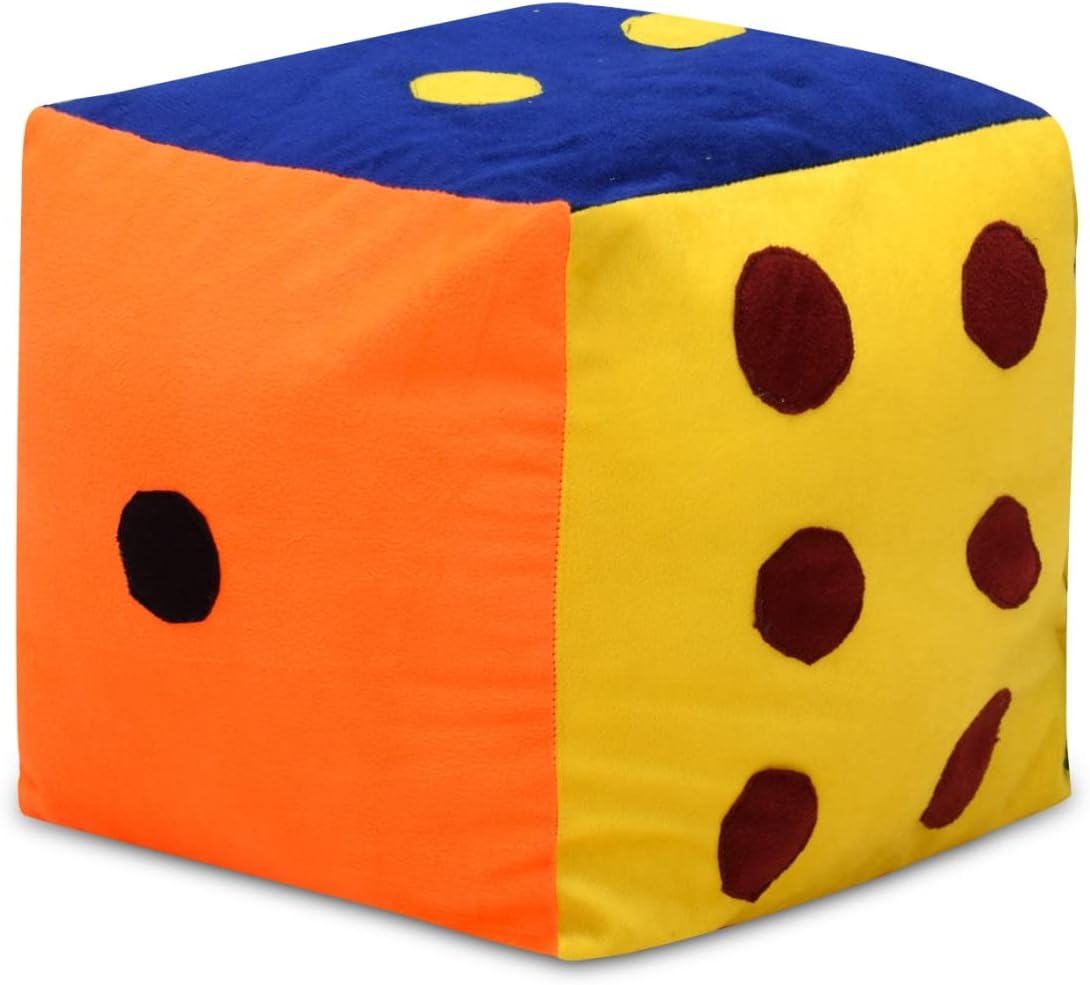 NEXTGO Dice Lodo Snake Game Soft Toy Goti Token for Kids Velvet Material and Feeling Hollow Conjugated Size 12 inch and 6 Multi Colour