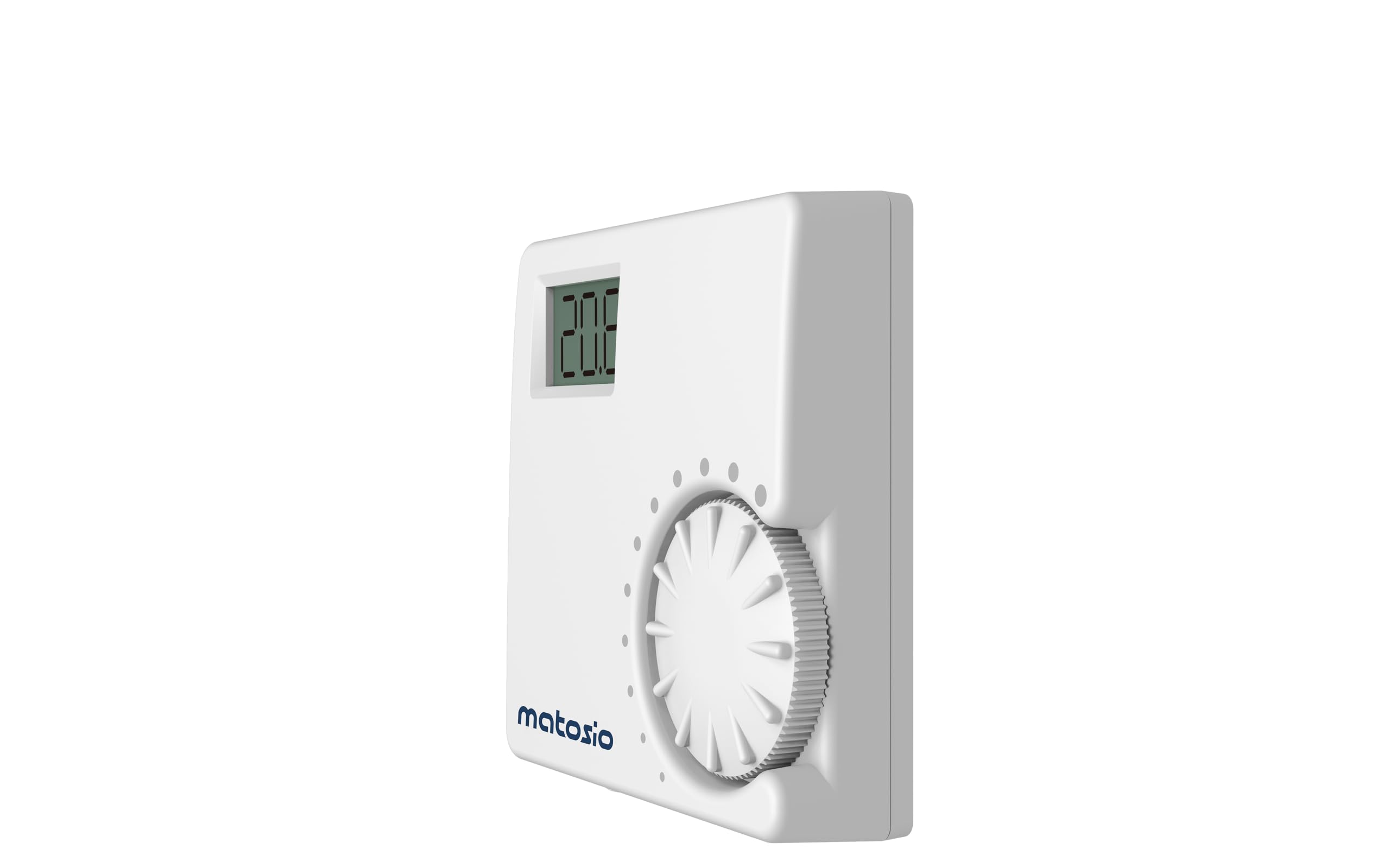 TH610 Thermostat de chaudiere sans Fil avec Récepteur, Réglage de la température avec molette, Montage Mural, Blanc