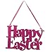Creative Converting 141091 Happy Easter Die-Cut Glitter Sign with Ribbon Hanger, Pink