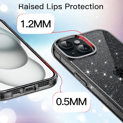 Image of JETech Glitter Case for iPhone 15, Black