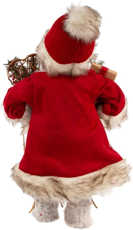 Kurt Adler 18-Inch Red and White Santa with Gift Box and Bells