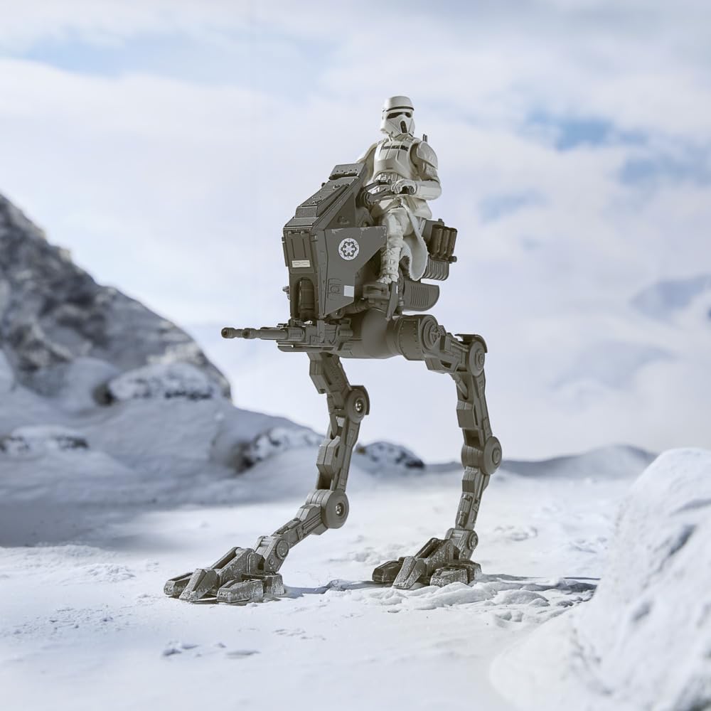 Maszyna krocząca AT-RT Resztek Imperium z serii Star Wars The Vintage Collection, wysokiej jakości model pojazdu w skali 9,5 cm z filmu "Star Wars: The Mandalorian and Grogu", zawiera figurkę