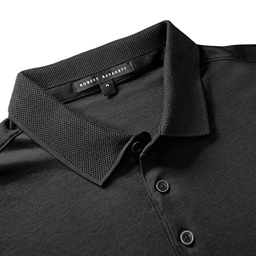 Robert Barakett Men's Pima Cotton Short Sleeve Honeycomb Collar Polo Shirt4