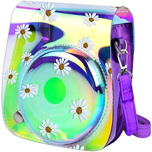 Kameratasche Kompatibel mit Fujifilm Instax Mini 11 Sofortbildkamera mit verstellbarem Schultergurt (Silver)