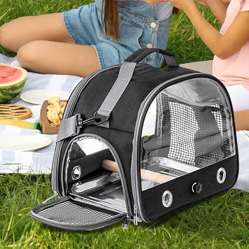 CAGA DE VIAGEM DE POMELHO, PEQUENA TRANSPORTADOR DE VIAGEM DE PAVERSO - Mochila leve para papagaio c