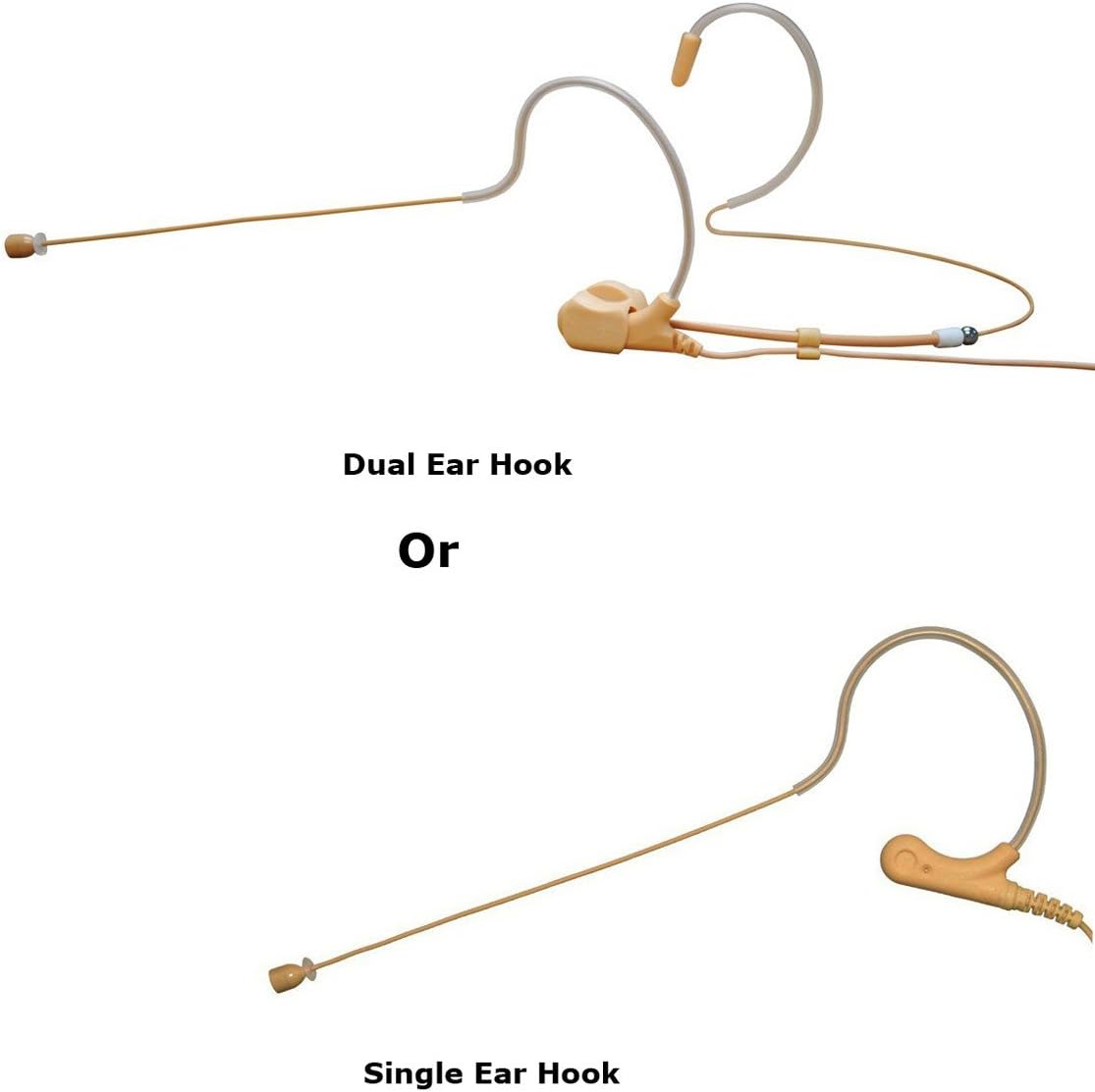 U-VOICE UVS-70D-SH4 Earhook Headset Mic with Detachable Cable for Shure Wireless Microphone System